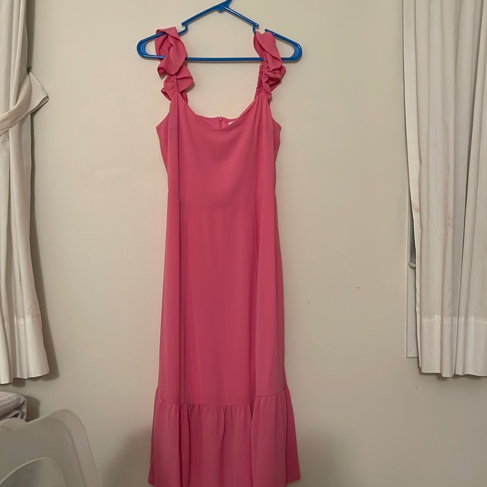 NWT pink dress long size Small